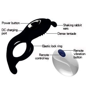 Arts Feeler 9 Speed Vibrating Cock Ring Clitoris Stimulation Delayed Ejaculation Couple Sharing Remote Control Sex Toys For Men - 2