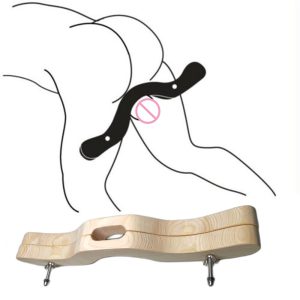 Dick Penis Ring Cockring Bdsm Cbt Cock Torture Ball Stretcher Scrotal Extruder Clip Fixture Crusher Wood Humbler Sex Game