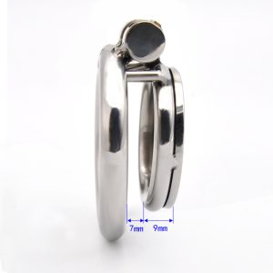 Super Small Cock Cage Stainless Steel Male Chastity Devices With Removable Catheter Penis Lock Ring Men Belt - 2