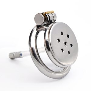 Super Small Cock Cage Stainless Steel Male Chastity Devices With Removable Catheter Penis Lock Ring Men Belt