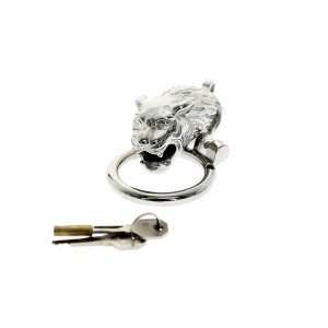 Cbt Chastity Wolf Shape Device Tiger Cock Cage Penis Lock Ring Belt Virginity Sex Toy Bdsm Toys - 2