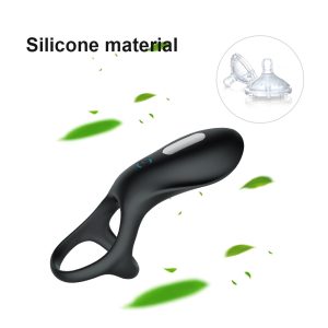Male Chastity Vibrating Cock Ring Silicone Sex Toys Penis Vibrator Clitoris Stimulate Adult Product For Couple Men - 2