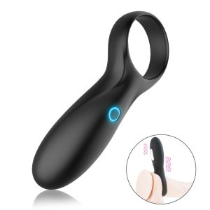 Male Chastity Vibrating Cock Ring Silicone Sex Toys Penis Vibrator Clitoris Stimulate Adult Product For Couple Men