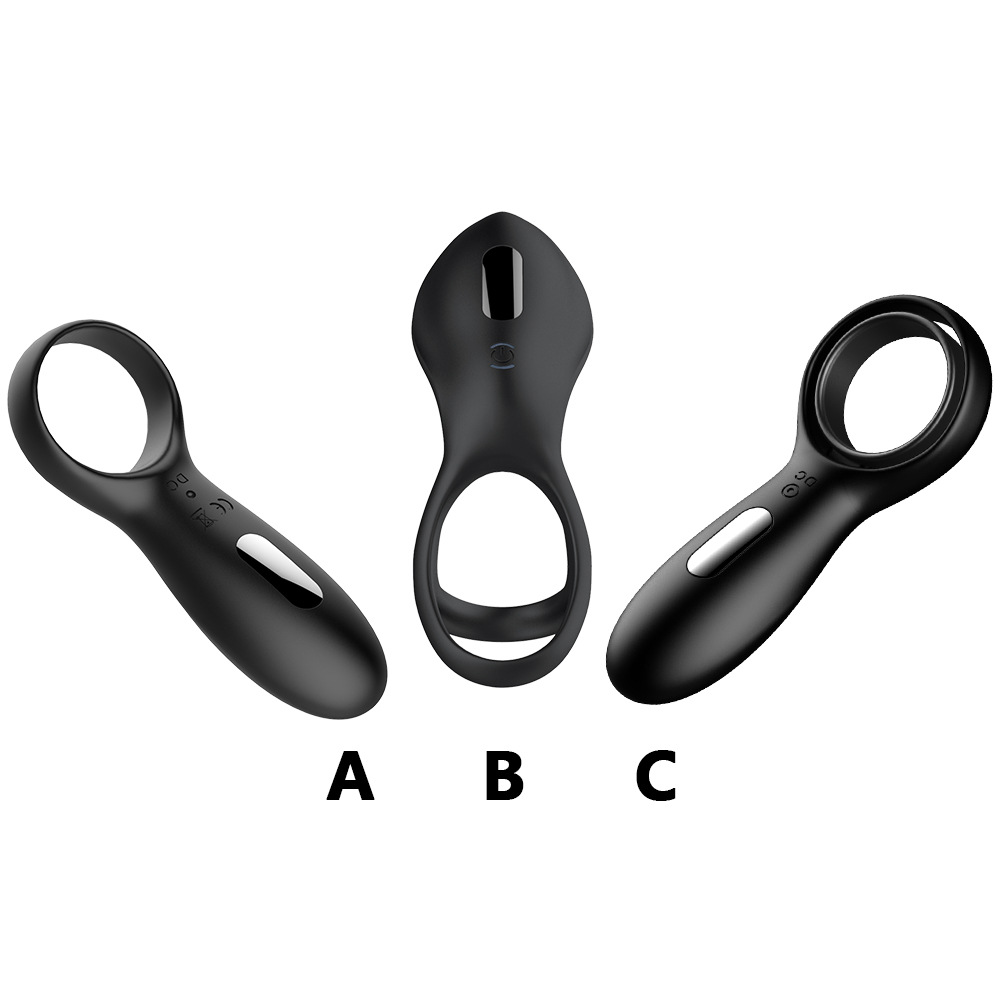 Silicone Vibrating Cock Ring Male Chastity Device Penis Vibrator Clitoral Stimulator Adult Sex Toy For Men Couples - 14