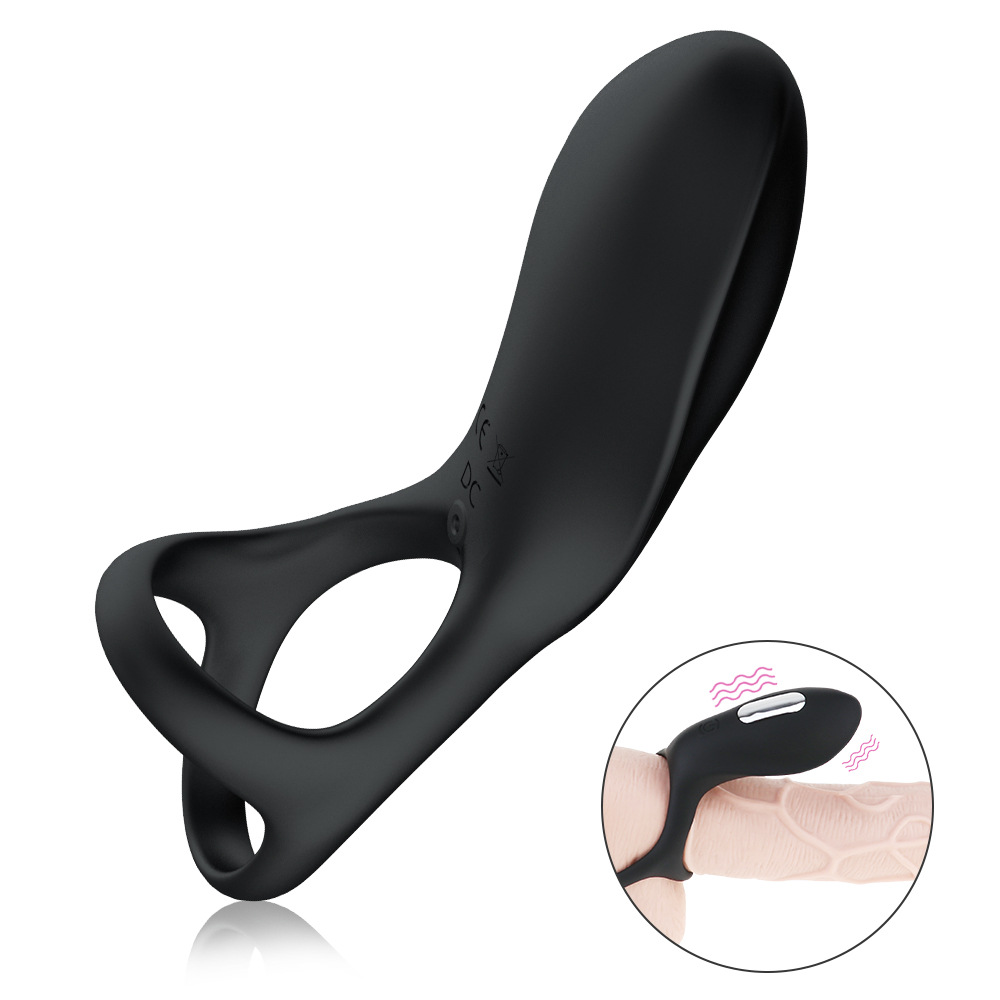 Silicone Vibrating Cock Ring Male Chastity Device Penis Vibrator Clitoral Stimulator Adult Sex Toy For Men Couples - 9