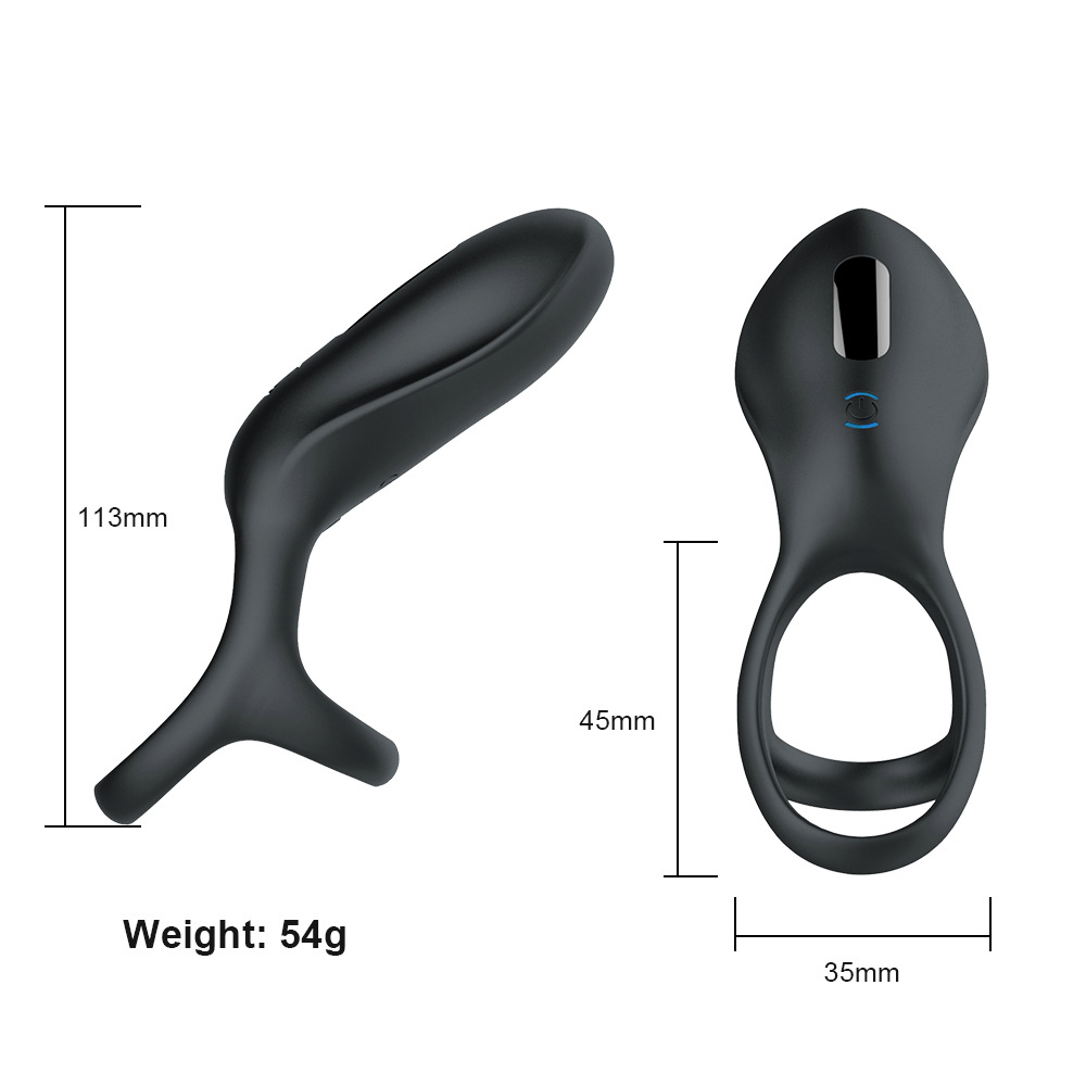 Silicone Vibrating Cock Ring Male Chastity Device Penis Vibrator Clitoral Stimulator Adult Sex Toy For Men Couples - 7