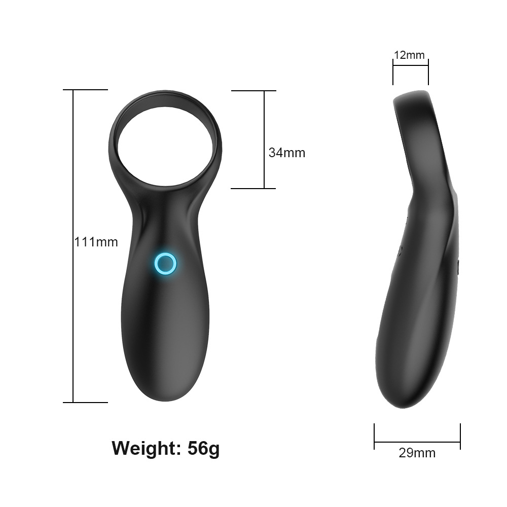 Silicone Vibrating Cock Ring Male Chastity Device Penis Vibrator Clitoral Stimulator Adult Sex Toy For Men Couples - 6