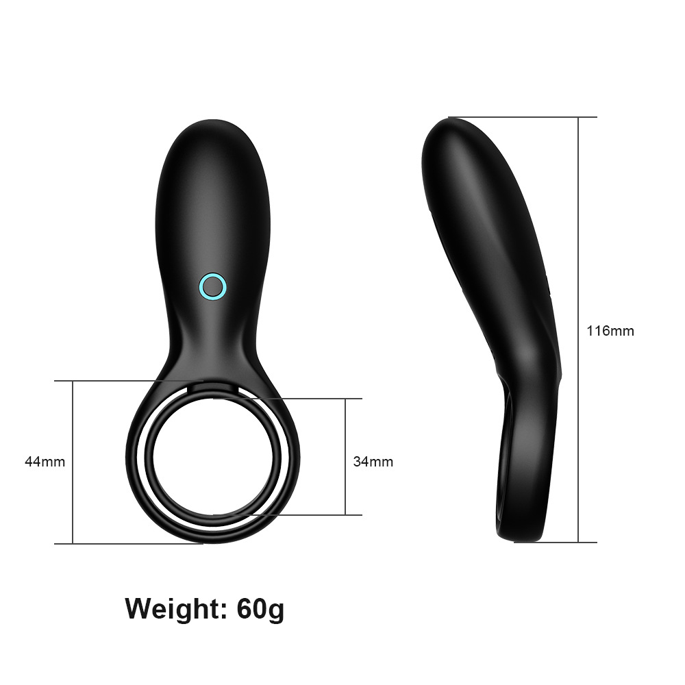 Silicone Vibrating Cock Ring Male Chastity Device Penis Vibrator Clitoral Stimulator Adult Sex Toy For Men Couples - 5