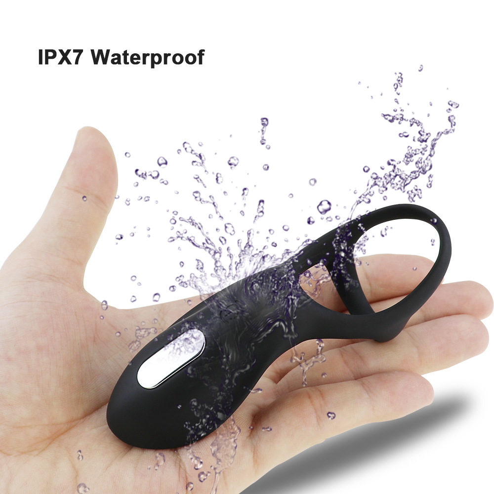 Silicone Vibrating Cock Ring Male Chastity Device Penis Vibrator Clitoral Stimulator Adult Sex Toy For Men Couples - 4