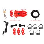 Hot Male Electric Cock Cage Ring Lock Chastity Device Penis Sleeve With Host - 6