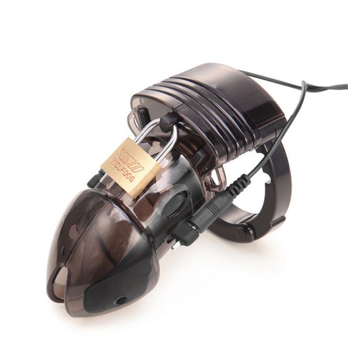 Male Electrostimulation Chastity Cage With Secure Lock Penis Sleeve And Control Host - 2