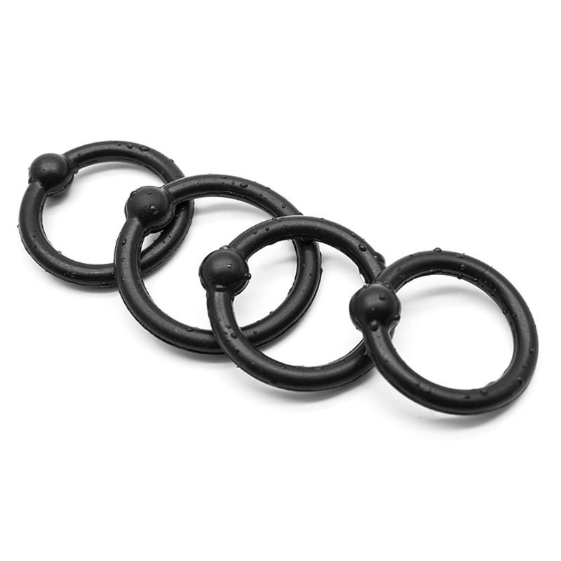 4piece Male Enhancement Silicone Cock Ring Set For Prolonged Erection Intimate Pleasure - 8
