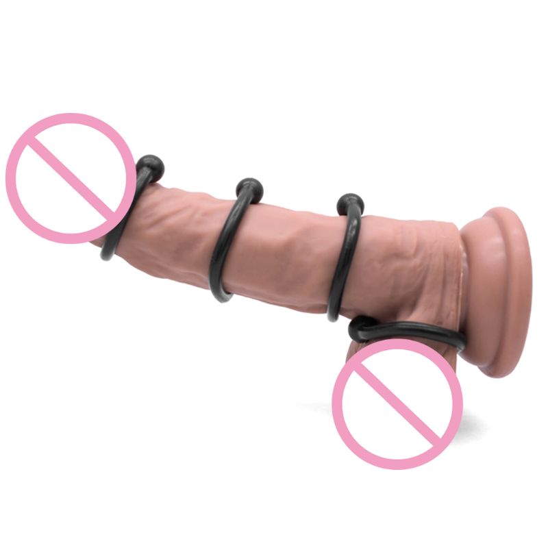 4piece Male Enhancement Silicone Cock Ring Set For Prolonged Erection Intimate Pleasure - 2