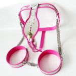 Stainless Steel Male Chastity Belt Penis Cage Bdsm Bondage Set Sexy Panty Thigh Ring Cock Device Sex Toys For Men - 4