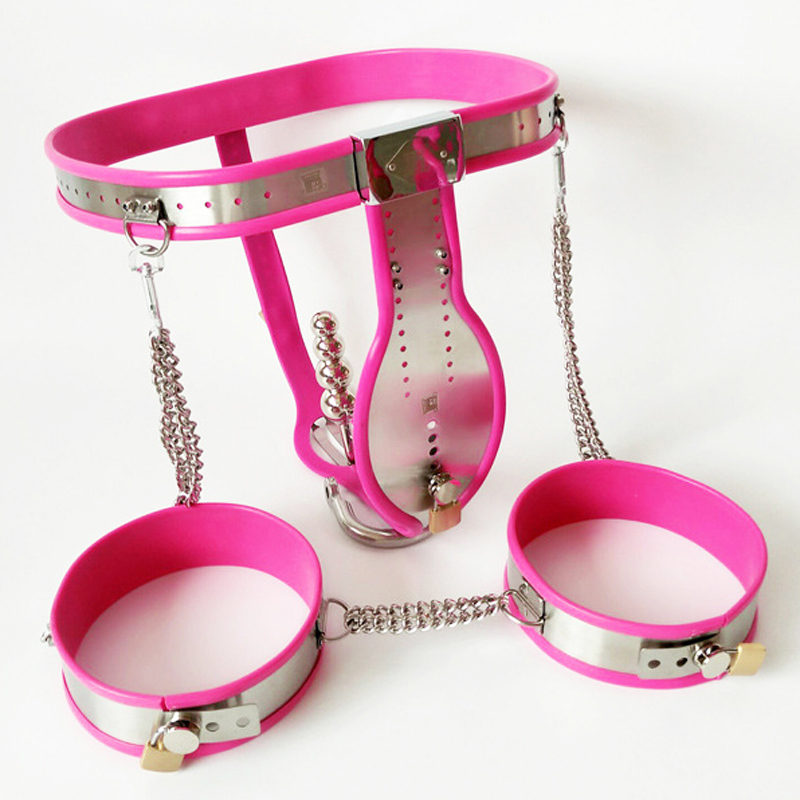 Mens Stainless Steel Chastity Belt Penis Cage Bdsm Bondage Set With Thigh Ring Adult Erotic Sex Toy - 1