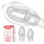 Zerosky Reusable Silicone Penis Enlargement Delay Sleeve Glans Exercise Delayed Ejaculation Time Adult Sex Toys For Ma