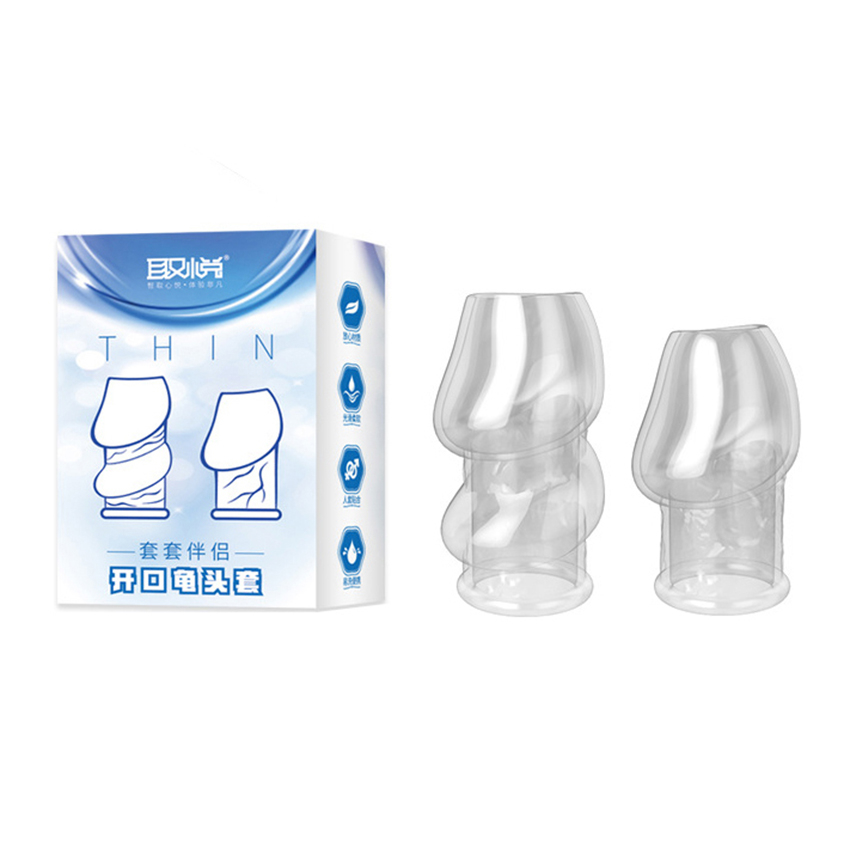 Zerosky Silicone Penis Enhancer Sleeve Reusable Delay Ejaculation Male Enhancement Exercise Tool Adult Intimate Toy - 3