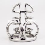 Design Stainless Steel Male Chastity Device Stealth Lock Cock Cage Penis Ring Sex Toys For Men Belt - 5