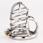 Design Stainless Steel Male Chastity Device Stealth Lock Cock Cage Penis Ring Sex Toys For Men Belt - 2