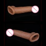 Fan Qie Mei Liquid Silicone Realistic Penis Extender Sleeve Sex Products Enlargement Condoms For Men Condom - 5