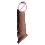 Fan Qie Mei Liquid Silicone Realistic Penis Extender Sleeve Sex Products Enlargement Condoms For Men Condom - 2