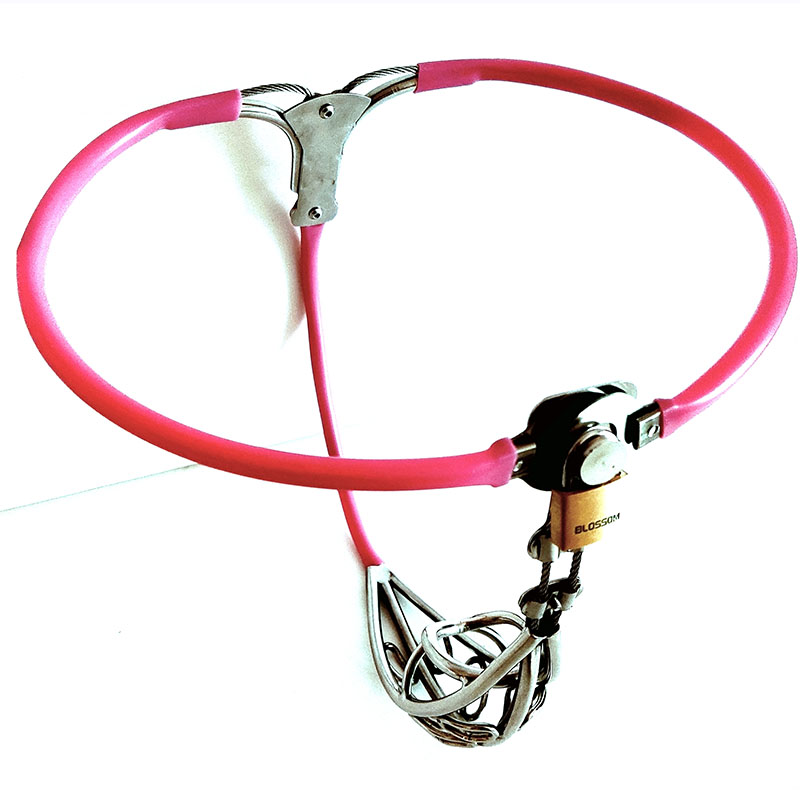 Adjustable Male Chastity Belt Metal Waist Underwear With Stool Hole And Penis Cage For Men - 12