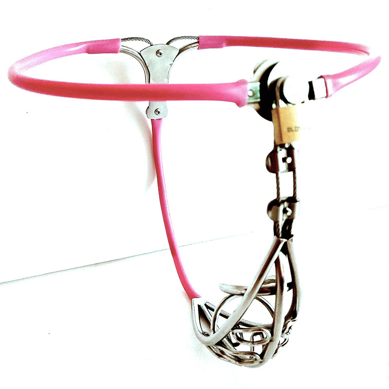 Adjustable Male Chastity Belt Metal Waist Underwear With Stool Hole And Penis Cage For Men - 11