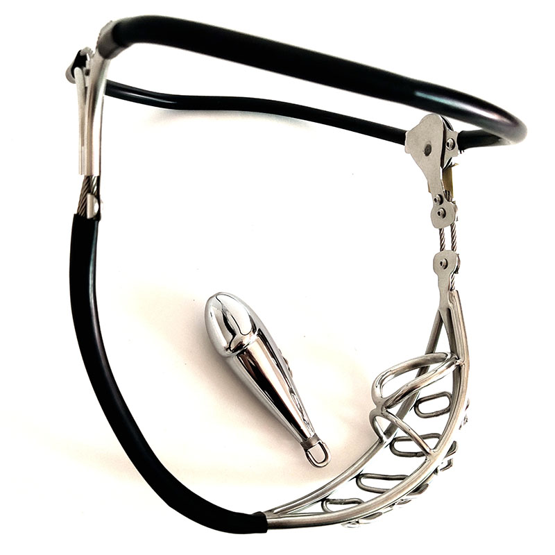Adjustable Male Chastity Belt Metal Waist Underwear With Stool Hole And Penis Cage For Men - 10