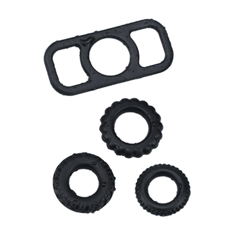 4 Pcs Set Male Performance Enhancer Rings Adult Toy For Men Durable Elastic Cock Rings Ejaculation Delay Extender - 6