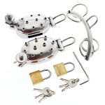 Evil Shells Stainless Steel Ball Stretcher And Crusher Spiked Cbt Cock Ring Torture Pain Vs Pleasure Gratification - 3