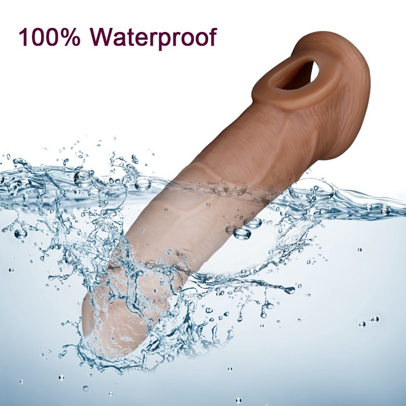 Reusable Penis Sleeve Extender Super Soft Cock Ring Long Lasting Delay Ejaculation Enhancer Erotic Adult Sex Toy For Men And Couples - 4