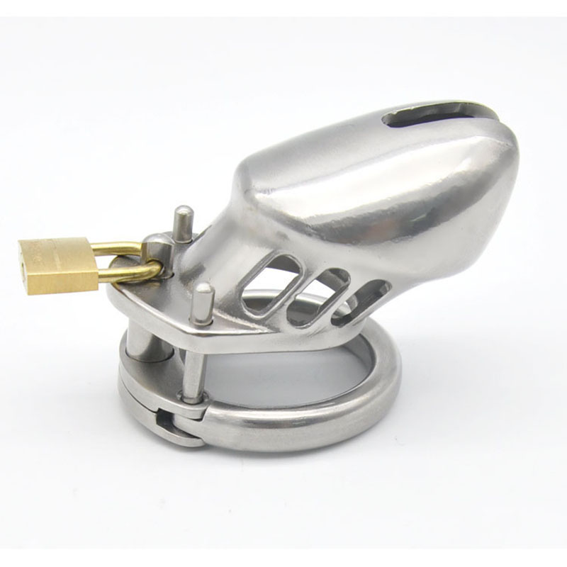 Leather Pants With Stainless Steel Cb6000 Male Chastity Device Antimasturbation Penis Protection Cock Cage - 6