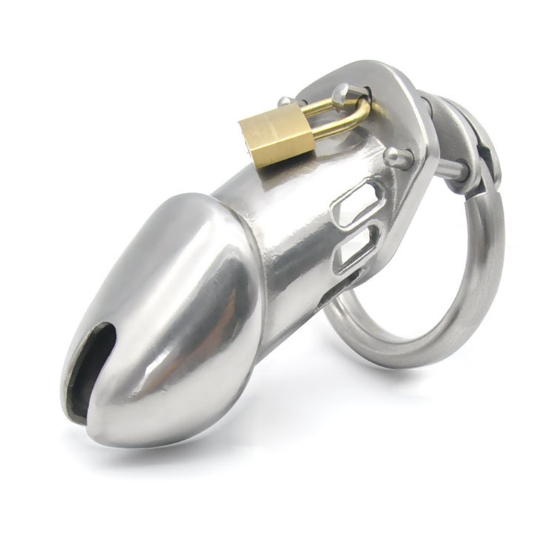 Leather Pants With Stainless Steel Cb6000 Male Chastity Device Antimasturbation Penis Protection Cock Cage - 5
