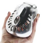 Fully Restraint Stainless Steel Male Chastity Cage Device Cock Ring Sex Toys For Men Penis Sleeve Gay Virginity Lock