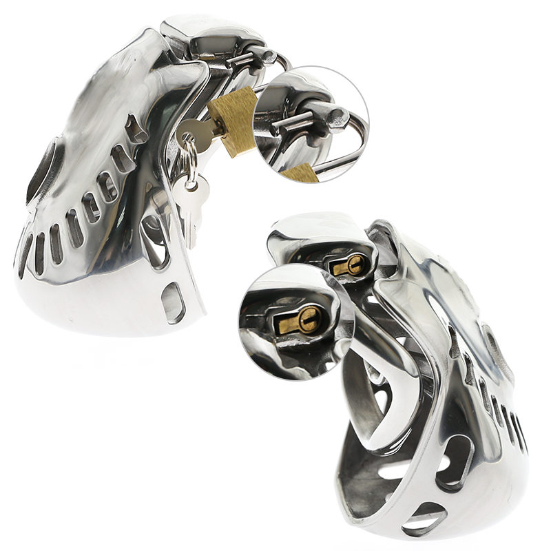 Stainless Steel Male Chastity Device Cock Ring Penis Sleeve Virginity Lock Gayfriendly Sex Toy For Men - 11