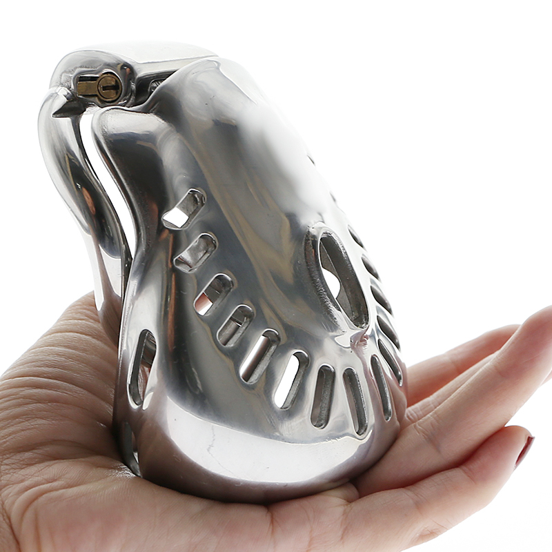 Stainless Steel Male Chastity Device Cock Ring Penis Sleeve Virginity Lock Gayfriendly Sex Toy For Men - 8