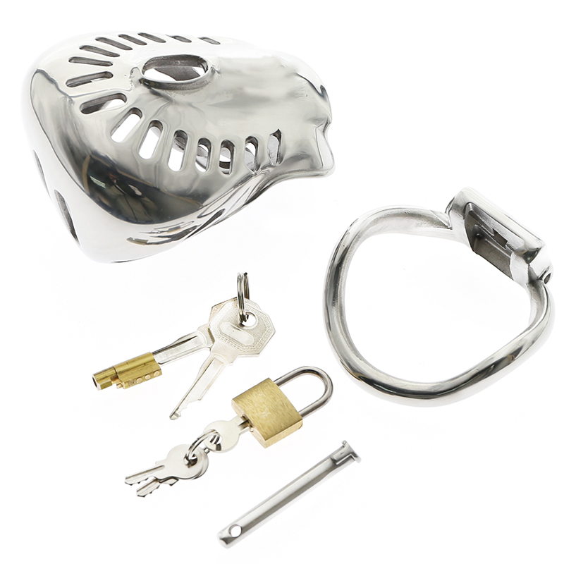 Stainless Steel Male Chastity Device Cock Ring Penis Sleeve Virginity Lock Gayfriendly Sex Toy For Men - 6