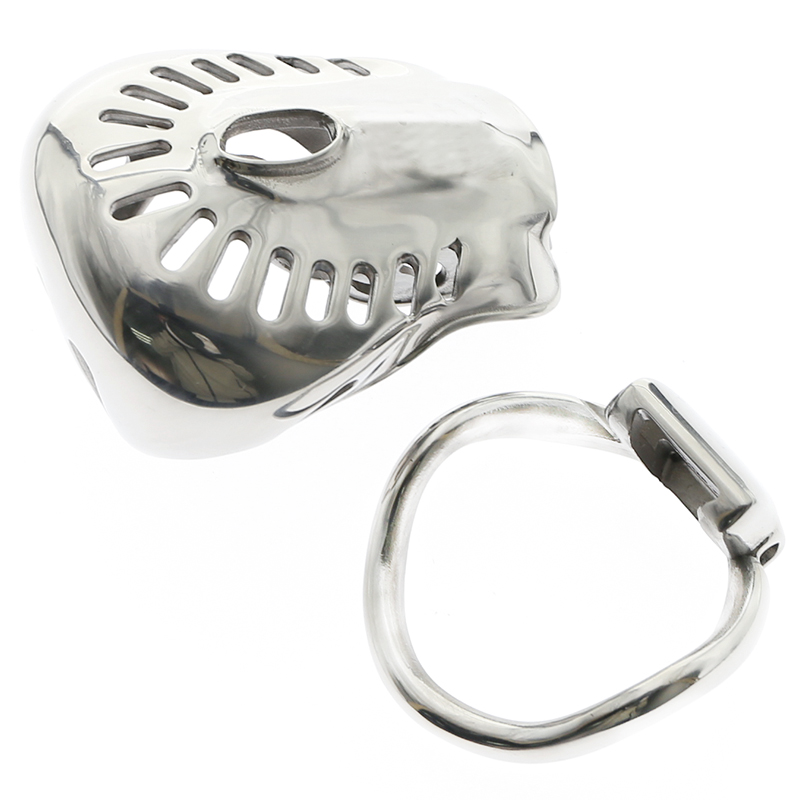 Stainless Steel Male Chastity Device Cock Ring Penis Sleeve Virginity Lock Gayfriendly Sex Toy For Men - 3