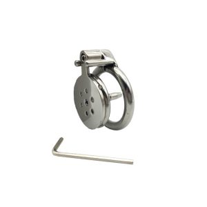 Super Small Stainless Steel Male Chastity Device Cock Cage With Anti-off Ring Catheter Penis Rings Bdsm Adult Sex Toys For Man - 2