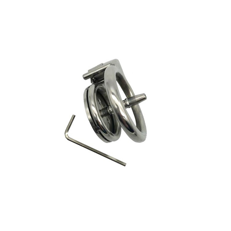 Compact Stainless Steel Male Chastity Device With Antislip Ring And Catheter Bdsm Adult Sexual Wellness Toy For Men - 8