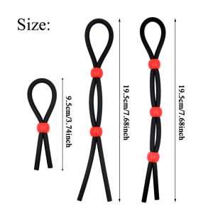 Dingye Silicone Penis Ring Adjustable Cock Erotic Toy Time Delay Sex Product For Man - 2