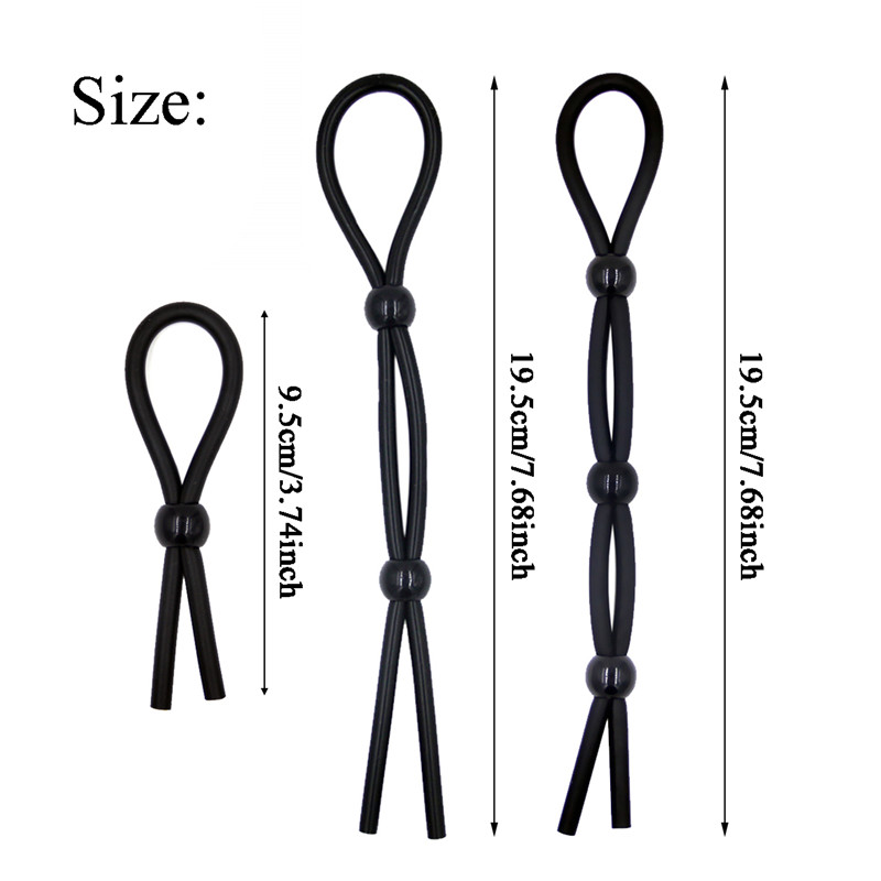 Dingye Silicone Adjustable Penis Ring Erotic Male Enhancer Toy Prolonged Pleasure Time Delay Accessory For Men - 9