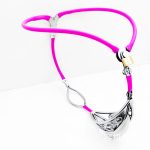 Stainless Steel Cutout Male Chastity Belt Pants Invisible Strap Penis Cock Cages Bdsm Lock Devices Sextoy For Men - 4
