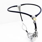 Stainless Steel Cutout Male Chastity Belt Pants Invisible Strap Penis Cock Cages Bdsm Lock Devices Sextoy For Men