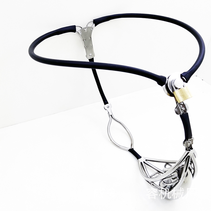 Stainless Steel Male Chastity Belt Invisible Strap Penis Cock Cage Bdsm Lock Device Adult Sex Toy For Men - 8