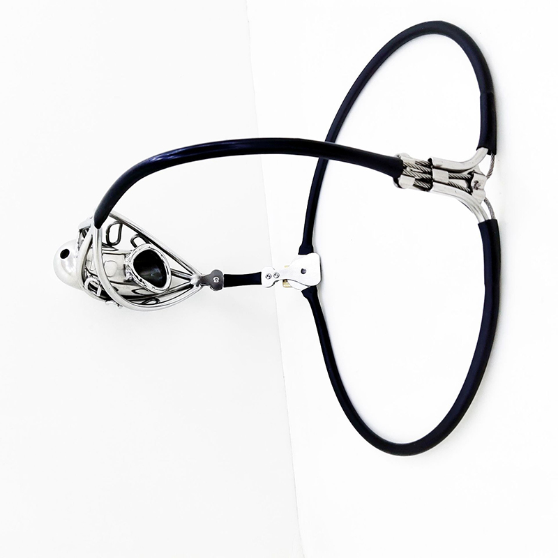 Stainless Steel Male Chastity Belt Invisible Strap Penis Cock Cage Bdsm Lock Device Adult Sex Toy For Men - 7