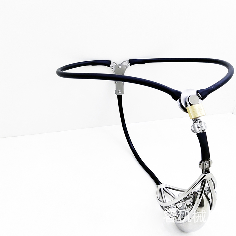 Stainless Steel Male Chastity Belt Invisible Strap Penis Cock Cage Bdsm Lock Device Adult Sex Toy For Men - 1