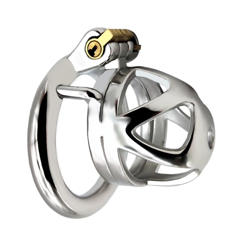 Stainless Steel Male Chastity Device Lockable Penis Cage With Antishedding Ring For Enhanced Bdsm Play - 17