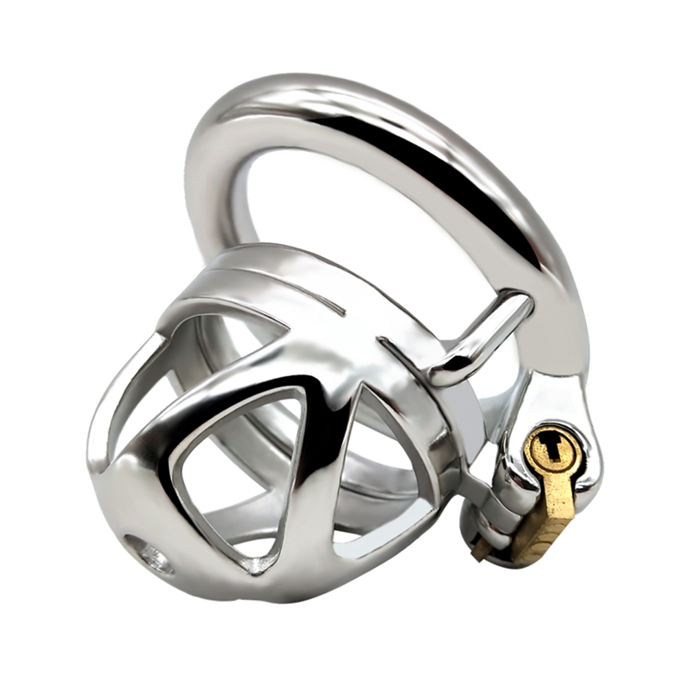 Stainless Steel Male Chastity Device Lockable Penis Cage With Antishedding Ring For Enhanced Bdsm Play - 16