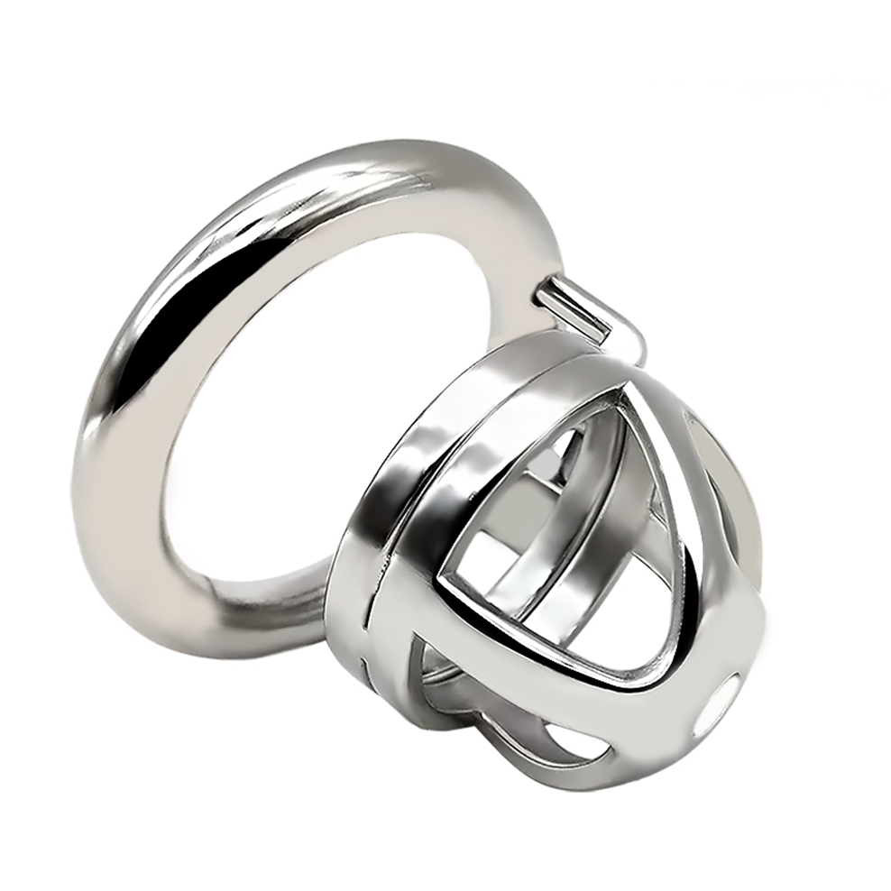 Stainless Steel Male Chastity Device Lockable Penis Cage With Antishedding Ring For Enhanced Bdsm Play - 12
